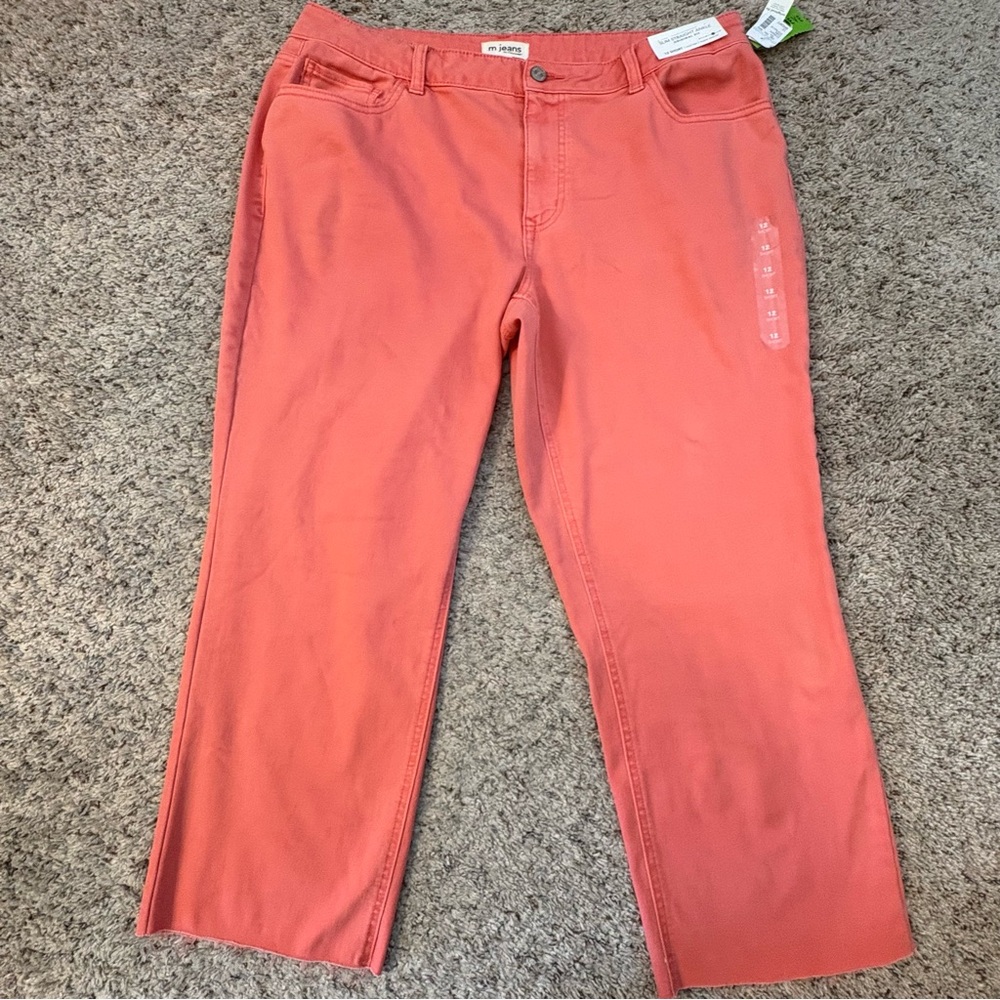 Maurices Coral Cropped Straight Jeans 12 Short NWT - Picture 4 of 11
